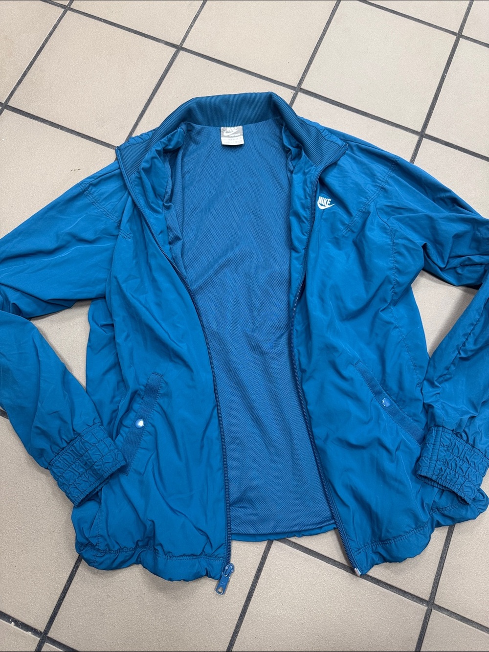 Nike Teal Blue Track Windbreaker Jacket